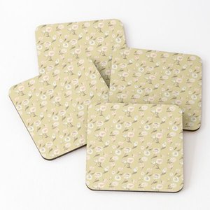 Factory Price Direct From Manufacturer 524 Mango Wood/Acacia Wood Over Printed Tea Serving <b>Coasters</b> 4 Pieces <b>Set</b> - Product Image 6