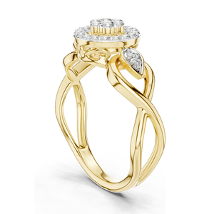 Bague en diamant de laboratoire 0,331 CT pour femme, clarté VVS-VS EF, or 18 carats, 14 carats, 10 carats et argent 925, or rose, or jaune, or blanc - Product Image 6
