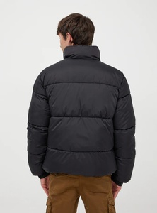 ODM High Quality Premium Men's Quilted Bubble Jacket Custom Stand Collar Puffer Bomber Coat Made <b>Zip</b> <b>Up</b> Stand Collar Men Jackets - Product Image 5