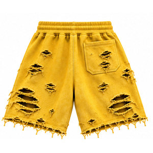 Conjunto de Sudadera con Capucha y Pantalones Cortos de Forro Polar de 200g para Hombre, Diseño Personalizado, Ligero, Transpirable, 100% Algodón Tejido, Estilo Urbano, con Logotipo Frontal Sólido - Product Image 3