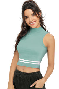 Best Indian Boutique Comfortable <b>Women's</b> <b>Top</b> Casual Party Wear Exclusive Stretchy Fabric Long Sleeve <b>Tank</b> Style Optimal Body Fit - Product Image 2