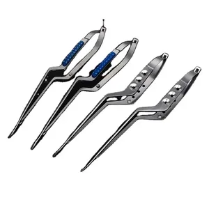 Micro-ciseaux manuels en forme de pistolet, instrument médical en titane pour la neurochirurgie et la chirurgie cérébrale - Product Image 1