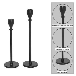 เชิงเทียนเหล็ก2สีสุดหรูเสาโลหะสำหรับโต๊ะอาหารโต๊ะกาแฟของตกแต่งบ้านสไตล์คริสมาสต์ - Product Image 4