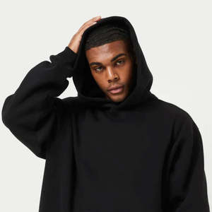 High Quality OEM Plain Heavyweight Fleece Logo Printed Cotton Oversize Custom Unisex <b>Hoodies</b> <b>Mens</b> <b>Black</b> <b>Hoodies</b> <b>for</b> Winter - Product Image 3