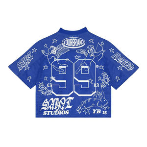 Camiseta de Fútbol Americano de Primera Calidad OEM 2025, Camiseta de Malla Personalizada para Entrenamiento, Camiseta Holgada para Hombre - Product Image 4