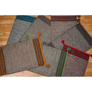 Fourniture d'usine tapis en coton personnalisable 4 côtés glands faits à la main pour salon chambre et porte d'exercice utiliser tapis tissé à la main tapis - Product Image 5