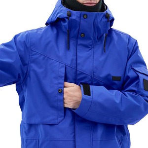 Veste de ski personnalisée de haute qualité pour hommes avec 3 couches coque dure capuche détachable col montant poche poitrine-pour la randonnée en montagne - Product Image 4