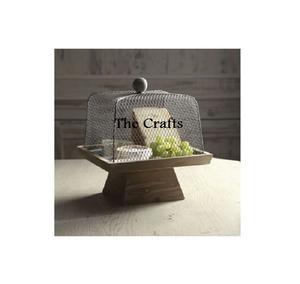 Soporte de Madera para Pastel con Cubierta de Hierro, Soporte de Primera Calidad para Servir Postres y Pasteles, para Venta al por Mayor - Product Image 1