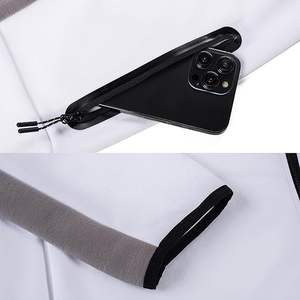 Ensemble sweat à capuche et jogging 100% coton molletonné à fermeture éclair pour hommes, survêtement d'hiver à motif solide, Techniques imprimées - Product Image 6