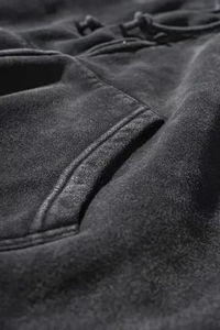 Sweats à capuche en polaire, sweats à capuche unis pour hommes, coupe régulière, lavage à l'acide, fermeture éclair, coton, hiver, respirant, séchage rapide, processus vintage, Impex - Product Image 3