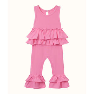 ชุดรอมเปอร์ผ้าไผ่สำหรับผู้หญิงและกางเกงขาบาน ชุดจั๊มสูทและเพลย์สูทสุดชิคสำหรับเด็กผู้หญิง - Product Image 3