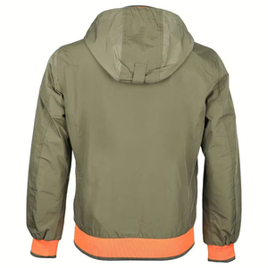 Chaqueta Bomber de invierno ajustada para hombre con tela de carcasa suave genuina y forro de poliéster con cierre de cremallera impermeable y resistente al viento - Product Image 6