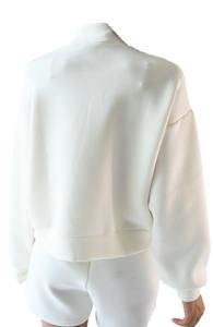 Ensemble de survêtement et short pour femme, col montant oversize personnalisé, tricot de luxe décontracté, confortable, couleur unie brodée - Product Image 3