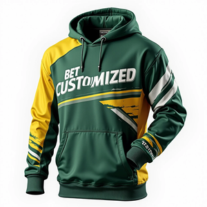 Sudadera con Capucha Personalizada para Hombre, Algodón Combinado, Estilo Holgado, Sublimada, Resistente, Informal, para Uso Diario - Product Image 6