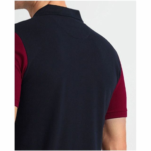 Media cremallera personalizada para hombre para camisa Polo con diseño de punto de seda helada Casual-Formal 100% cuello de algodón patrón sólido - Product Image 5