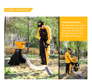 Broyeur de branches de feuilles de jardin facile à utiliser broyeur d'arbre broyeur de bois broyeur de brosse - Product Image 6