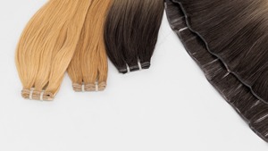 GENIUS WEFTS ต่อผมจากผู้บริจาคเพียงคนเดียว 100% หนังกําพร้าชิดชิดต่อต่อผมที่ราบรื่นและติดทนนาน