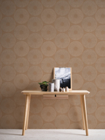 Papel Tapiz Vinílico No Tejido Marrón de Alemania, Rollos de Papel Tapiz con Diseño Geométrico Moderno, Resistente a la Abrasión y a la Luz, para Sala de Estar y Cocina