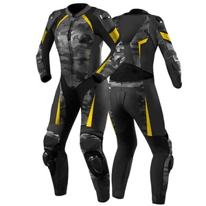 Mono de traje de carrera de motocicleta hecho a medida, cuero aprobado por la CE con ignífugo, impermeable, a prueba de viento, diseño impreso de talla grande - Product Image 3