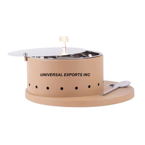 Ensemble en bois de deux Hotpot de haute qualité Designer luxe nouveau chauffe-plats de qualité supérieure fait à la main fantaisie casserole en métal - Product Image 3