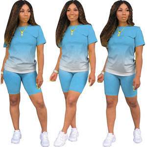 Nuevo chándales de talla grande 5XL para mujer, 2 piezas, logotipo personalizado, degradado, moda, informal, Sexy, conjunto de dos piezas de gran tamaño, conjunto de mujer - Product Image 5