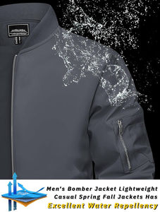 Veste bombardier coupe-vent Streetwear de mode luxueuse pour l'hiver fabriquée en polaire de coton épais pour hommes veste à col montant - Product Image 3