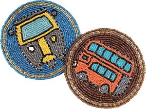 36" Glass Beaded Dining <b>Table</b> <b>Coaster</b> High Quality Hand Beaded Work With Custom Floral Design Low Price <b>Coaster</b> for Christmas - Product Image 6