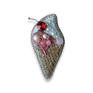 Broche de colibrí con bordado a mano de cristal y Perla y broche de moda con cuentas de alambre de lingotes - Product Image 4