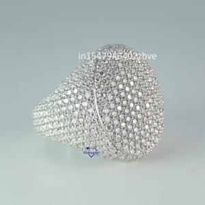 Joyería Hip Hop Diseñador de lujo Anillos Hip Hop Moissanite de oro de 14kt con claridad VVS mejorada Ocasión de boda de moda - Product Image 2