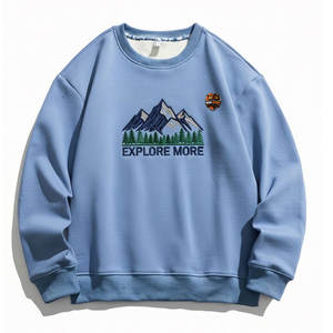 Sudadera Extra Grande 100% Algodón, Diseño Sólido de Corte Regular, Cómoda para Invierno, para Uso Casual, Moda para el Hogar, Estilo Urbano Diario - Product Image 1