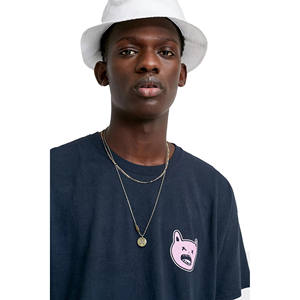 Camisetas Personalizadas de Estilo Urbano para Hombre, Corte Regular, 100% Algodón, Sólidas, de Alta Calidad, Antiarrugas, Transpirables, con Estampado en Relieve, de Secado Rápido - Product Image 2