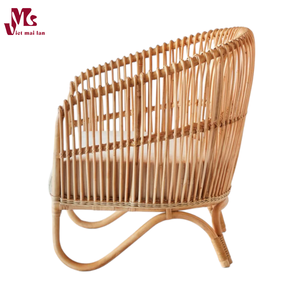 Silla decorativa de ratán, sillas modernas de ratán, sillas bohemias perfectas para interiores, exteriores, cocina, comedor, hechas en Vietnam - Product Image 3