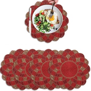 Modern Amazing Glass <b>Beaded</b> <b>Placemat</b> for Dining Table Flower Shaped for Weddings Parties & Other Occasions - Product Image 1