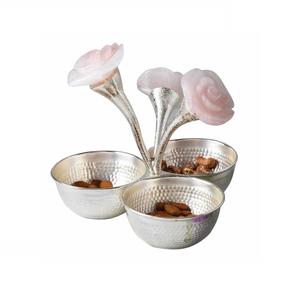 Tazón para servir ensalada de frutas de diseñador martillado, producto más vendido, tazón de Metal con acabado brillante de calidad Superior - Product Image 1