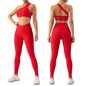 Ropa Deportiva de Pilates Personalizada de Alta Calidad, Ropa Deportiva para Gimnasio, Ropa Deportiva con Cintura Alta Cruzada, Ropa Deportiva para Mujer, Conjunto de Yoga - Product Image 1