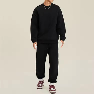 Chándal de terciopelo extragrande personalizado para Hombre | Conjunto de sudadera y pantalones de poliéster a juego | Sudadera de lujo en blanco Streetwear 2025 - Product Image 1