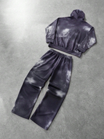 Ensemble de survêtement décontracté pour homme avec sweat à capuche et pantalon ample à cordon de serrage, ensemble de survêtement, ensemble pour femme, vêtements sur le thème de l'espace, strass