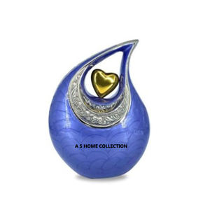 Urnes souvenir de luxe larme pour cendres argent plaqué luxe brillant poli de haute qualité ensemble funéraire de 2 urnes de crémation - Product Image 5