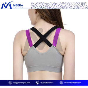 Sujetador deportivo inalámbrico Premium para mujer, tejido elástico alto de secado rápido, resistente al sudor, estampado, tanque acolchado, transpirable para correr - Product Image 4