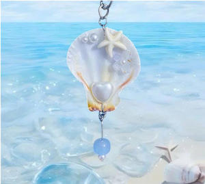 Porte-clés en coquillage de style vietnamien, artisanat fait main, cadeau pour les touristes, souvenir de boutique - Product Image 2