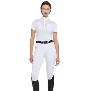 Women Horse Riding Shirt Lightweight Athletic Fit Long Sleeve Equestrian Top <b>Stretch</b> Fabric Moisture Control Riding Apparel - Product Image 2