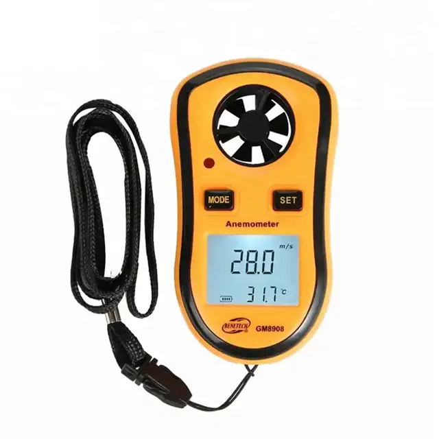 BENETECH GM8908 Wind Speed Meter Anemometer 30m/s LCD Air Velocity Temperature Measurement tester tool