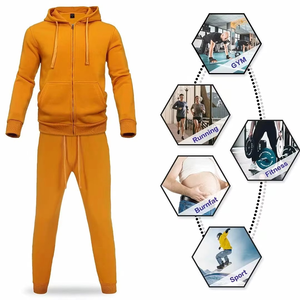 Personnalisé Hommes Hiver À Capuche Formation Fitness Sports Fermeture Éclair Survêtement Gym Jogging Pantalon Uni Ensemble Deux Pièces - Product Image 3