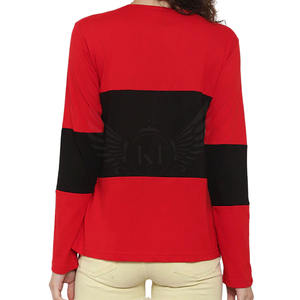 Camiseta de manga larga de algodón de alta calidad para mujer de colores sólidos para hombre, camiseta de manga larga ajustada con estampado para mujer - Product Image 3