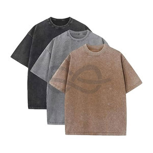 Camisetas de verano de algodón pesado de gran tamaño para hombre, camiseta informal holgada Vintage de manga corta, camisetas Unisex cómodas y elegantes - Product Image 1