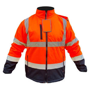 เสื้อแจ็คเก็ตทำงานฤดูหนาวสำหรับผู้ชาย แบบสะท้อนแสง มองเห็นได้ชัดเจน วัสดุกันน้ำ พร้อมซิป สำหรับใช้งานกลางแจ้ง - Product Image 6