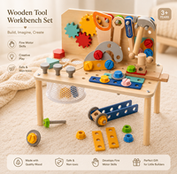 Table d'activités Montessori multifonctionnelle en bois, imprimée à la presse manuelle, pour tout-petits, avec planche sensorielle DIY et ensemble cadeau