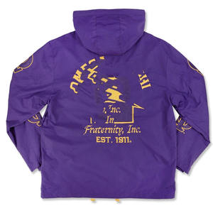 Chaqueta Cortavientos Ligera Kapa Alpha Psi Color Carmesí con Capucha y Cremallera Completa, Letras Griegas KAY, Nupe 1911, Bordado para Hombre - Product Image 2