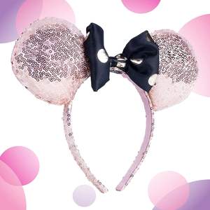 Accesorios H.E.R. con Licencia Oficial de Disney, Orejas de Minnie Mouse, Diadema Infantil de Diseño Personalizado, Accesorio de Disfraz de Princesa, Regalo - Product Image 1