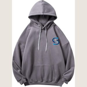 Sudadera de mujer con cuello redondo gris de diseño personalizado, puños acanalados, sudaderas con capucha de gimnasio para mujer - Product Image 4